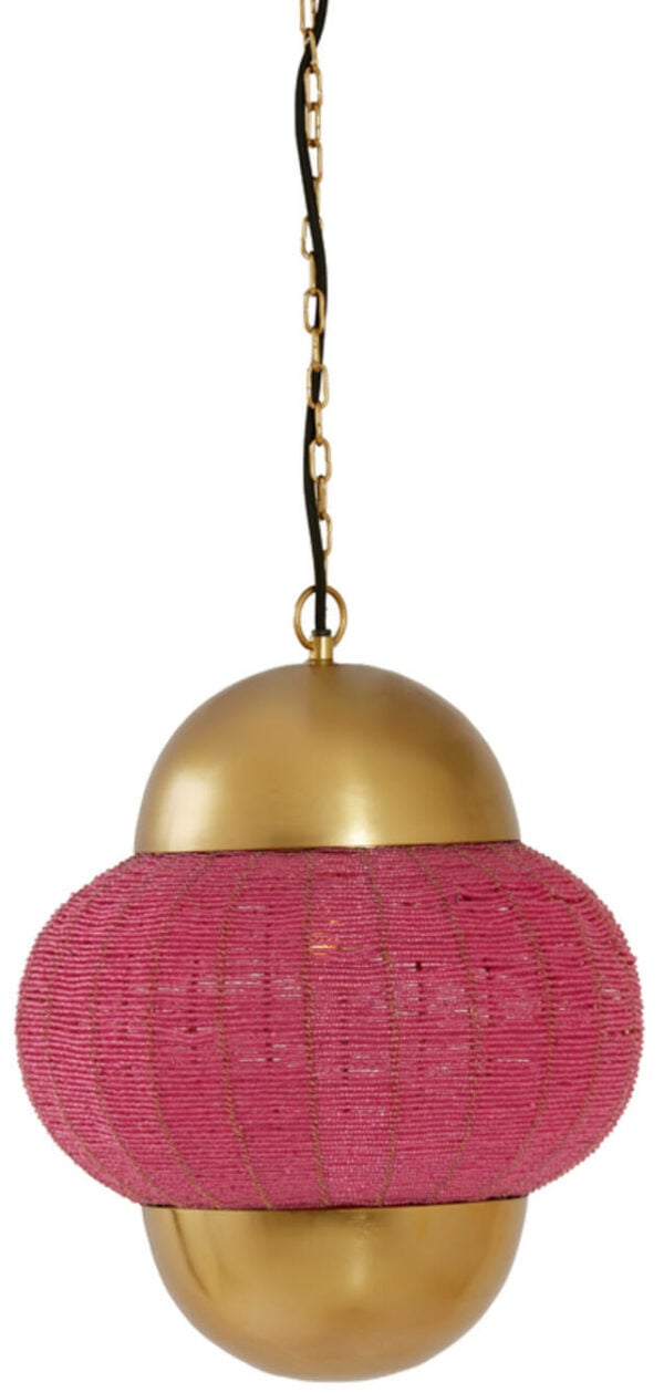 Hanglamp Cetara - Kralen Roze+brons Light & Living Hanglamp 2983389