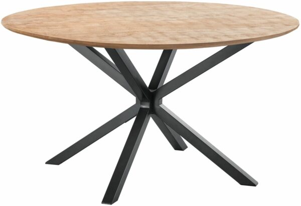 Pronto Wonen Eettafel Piastra 140 rond Bruin|Naturel Eettafel