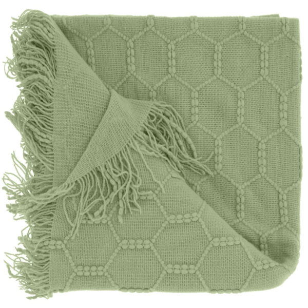 Pronto Wonen Plaid Collina 127x152cm groen Groen Sierkussen