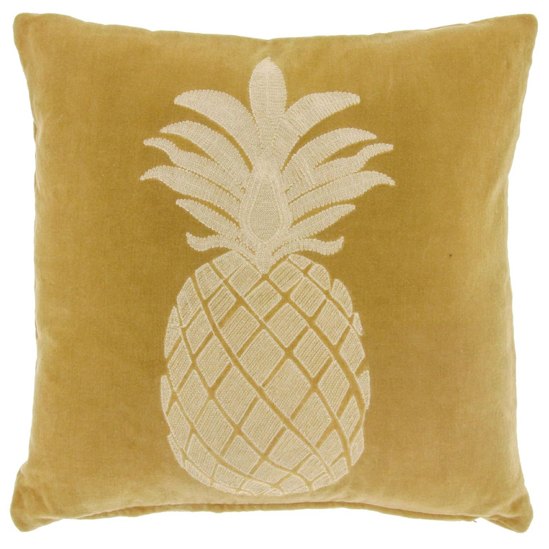 Pronto Wonen Sierkussen Gorduno ananas 45x45cm latte Beige|Bruin Sierkussen