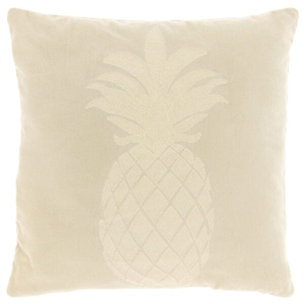 Pronto Wonen Sierkussen Gorduno ananas 45x45cm wit Wit Sierkussen