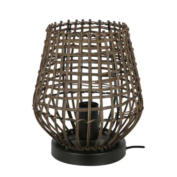 Pronto Wonen Tafellamp Scarperio rond 22 cm rotan bruin Bruin Verlichting