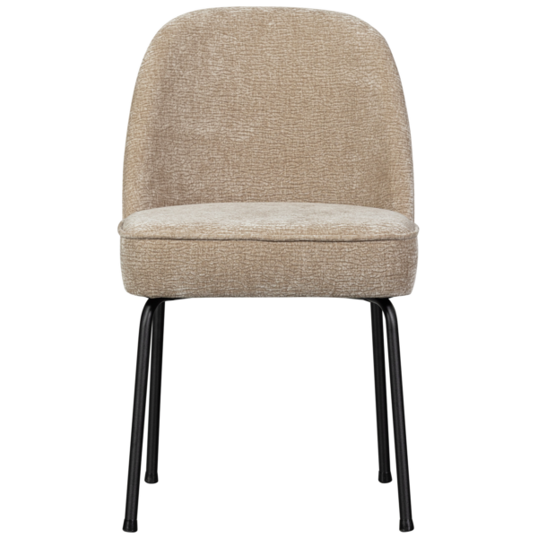 BePureHome Vogue eetkamerstoel 3d chenille zand Beige|Bruin Eetkamerstoel