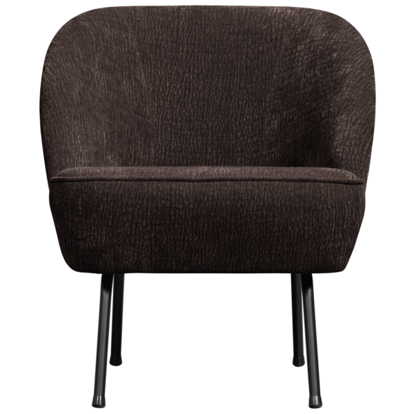 BePureHome Vogue fauteuil 3d chenille donkerbruin Bruin Fauteuil