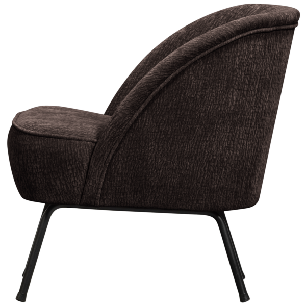 BePureHome Vogue fauteuil 3d chenille donkerbruin Bruin Fauteuil