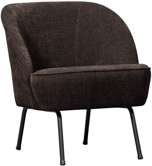 BePureHome Vogue fauteuil 3d chenille donkerbruin Bruin Fauteuil