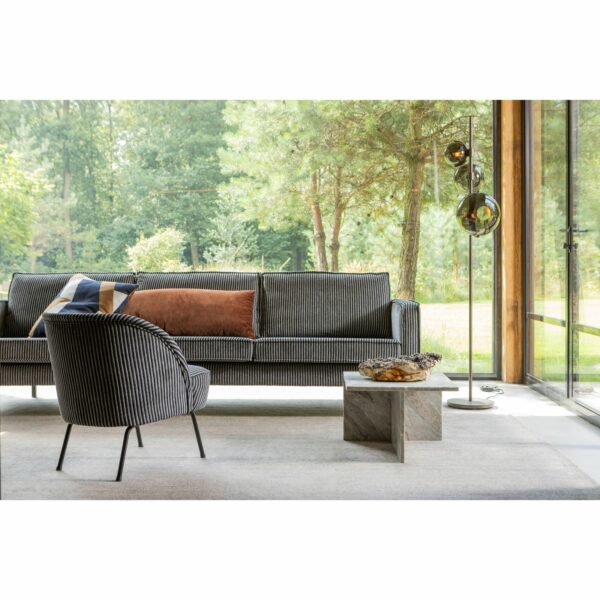 BePureHome Vogue fauteuil streep zwart/grijs Zwart Fauteuil