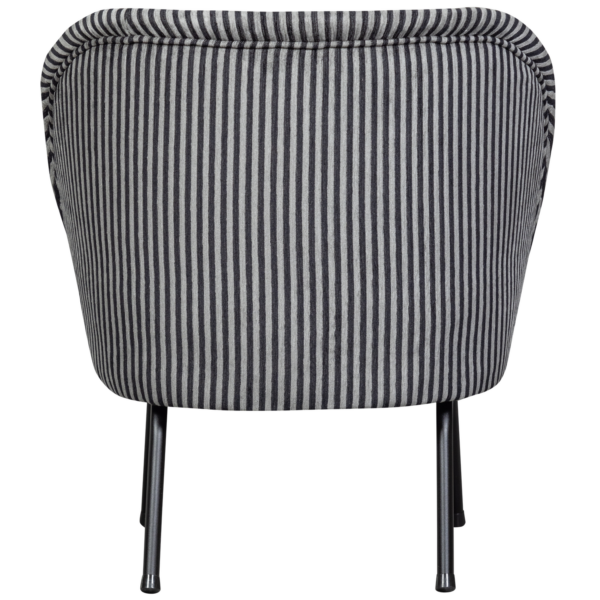 BePureHome Vogue fauteuil streep zwart/grijs Zwart Fauteuil