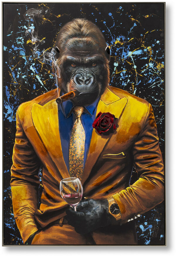 Feelings Wonen meubelen Gorilla gentleman wanddecoratie Naturel Wanddecoratie