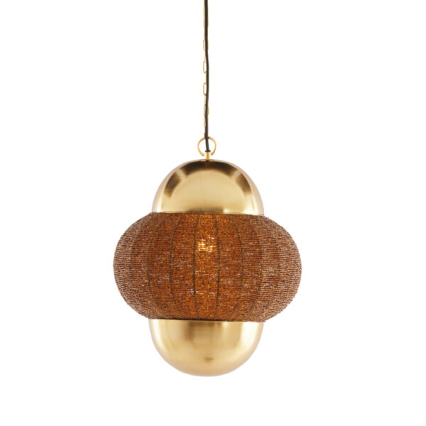 Hanglamp Cetara - Kralen Bruin+brons Light & Living Hanglamp 2983383