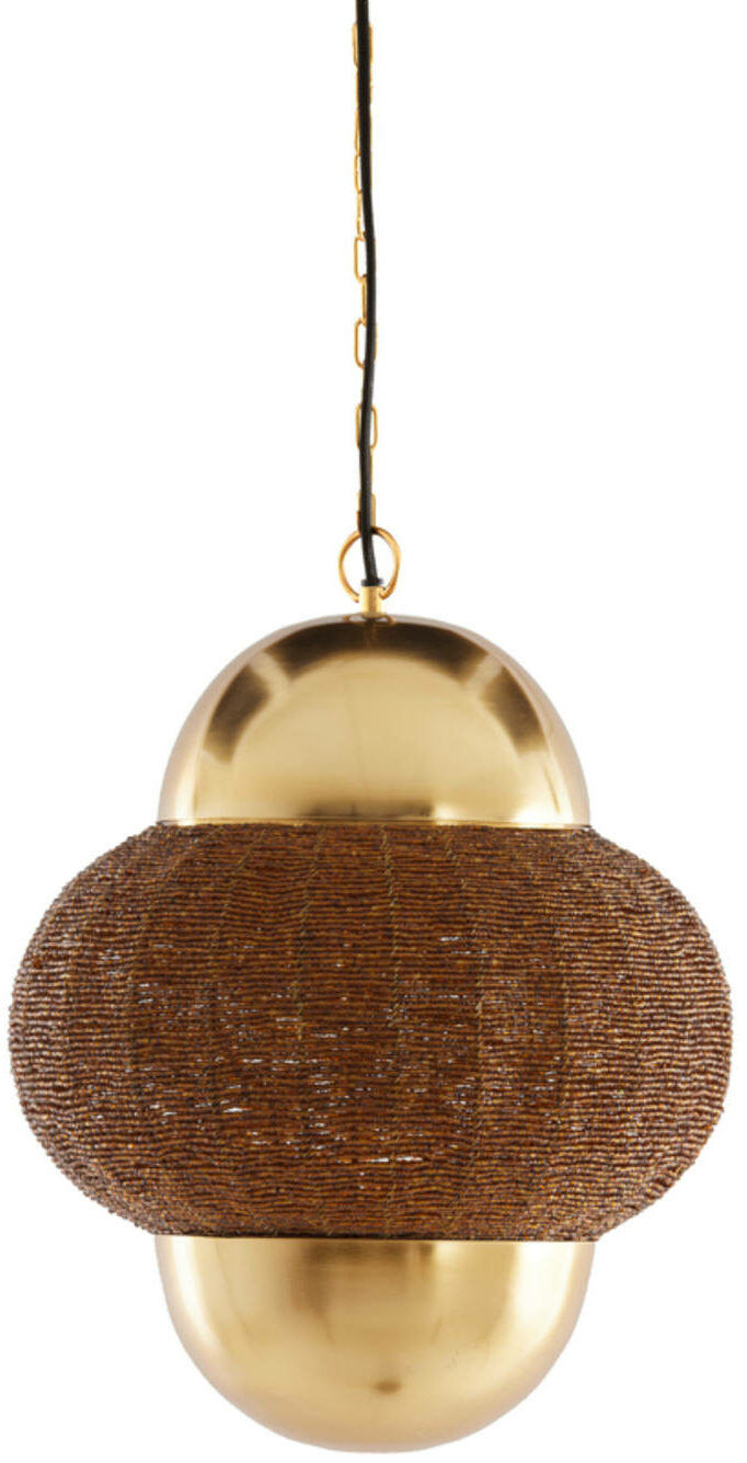 Hanglamp Cetara - Kralen Bruin+brons Light & Living Hanglamp 2983383