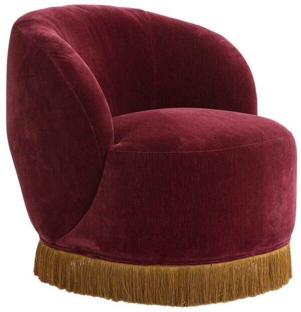 Stoel Galati - Velvet Bordeaux+goud Light & Living Eetkamerstoel 5508979