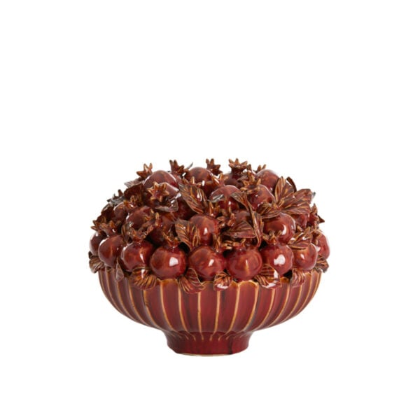 Vaas Pomegranate - Keramiek Bordeaux Light & Living Vaas 5713179