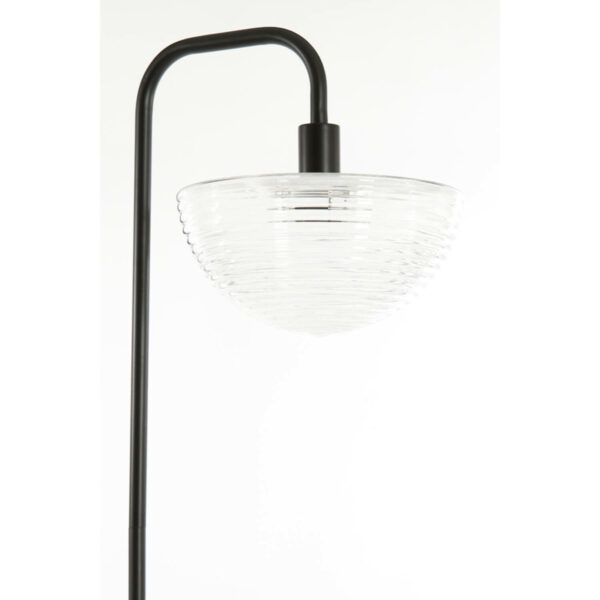 Vloerlamp Baylie - Mat Zwart+helder Glas Light & Living Vloerlamp 1891212