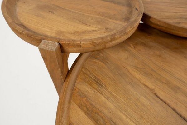 Berlijn Salontafel, Set Van 3, Smooth Natural - Must Have Collection Nijwie Salontafel MHC.CT.0001