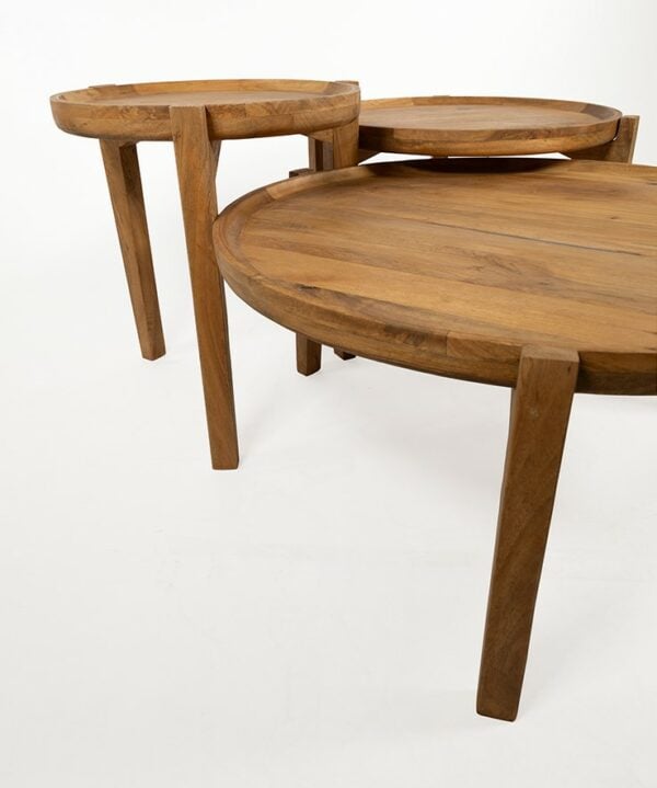 Berlijn Salontafel, Set Van 3, Smooth Natural - Must Have Collection Nijwie Salontafel MHC.CT.0001