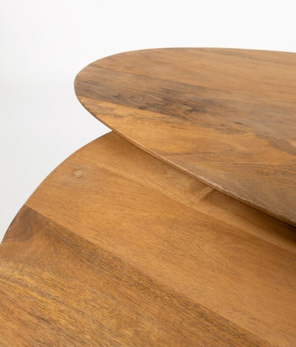 Kassel Salontafel Organisch, Set Van 2, Smooth Natural (17mm) - Must Have Collection Nijwie Salontafel MHC.CT.0015