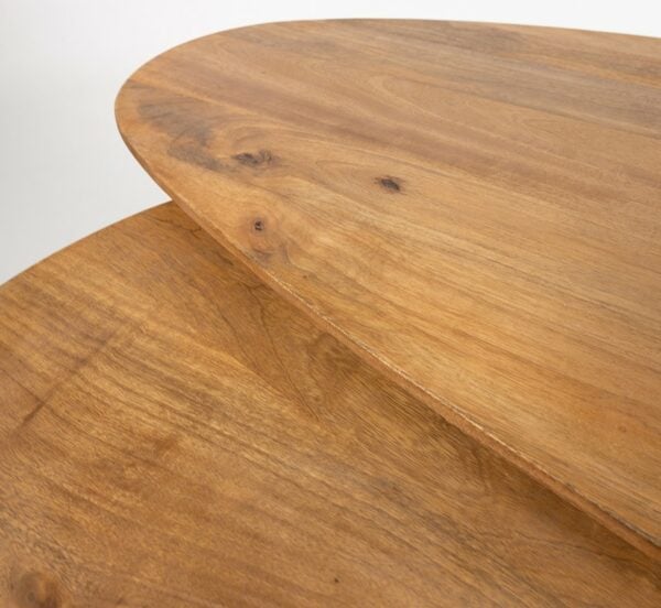 Kassel Salontafel Organisch, Set Van 2, Smooth Natural (25mm) - Must Have Collection Nijwie Salontafel MHC.CT.0014