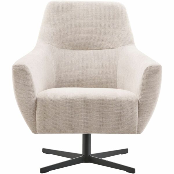 Pronto Wonen Draaifauteuil Gudo beige Beige|Wit Draaifauteuil