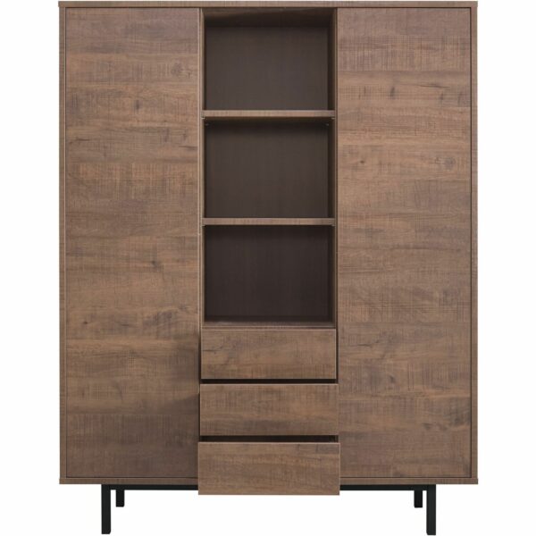 Pronto Wonen Opbergkast Spazzare (148 Cm) dark mango Bruin|Naturel Dressoir