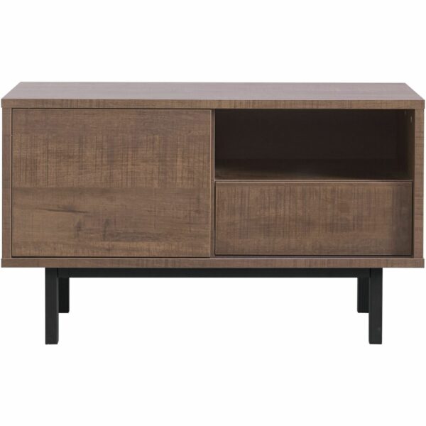 Pronto Wonen Tv-meubel Spazzare (100 Cm) dark mango Bruin|Naturel Dressoir