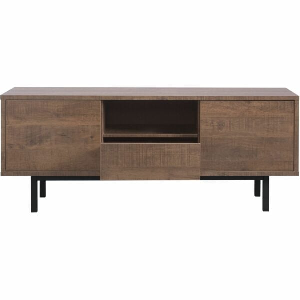 Pronto Wonen Tv-meubel Spazzare (148 Cm) dark mango Bruin|Naturel Dressoir