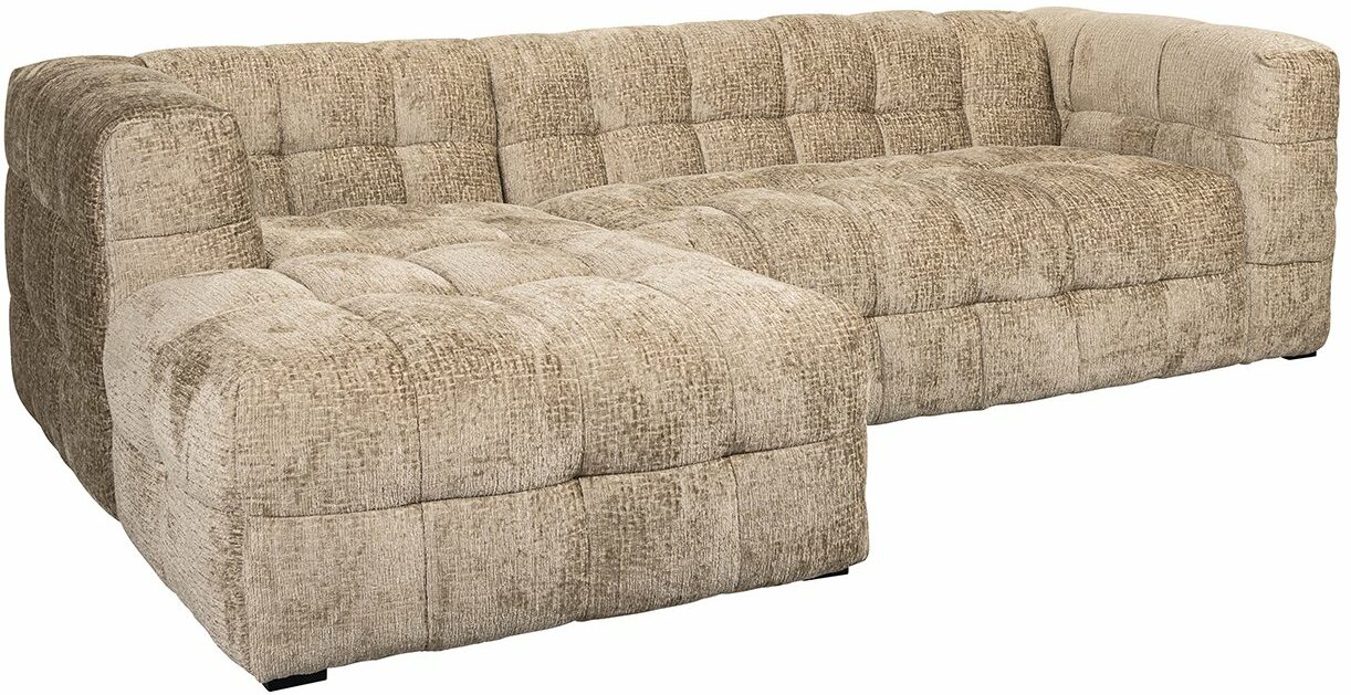 Richmond Loungebank 'Merrol' Links, Chenille, kleur Desert