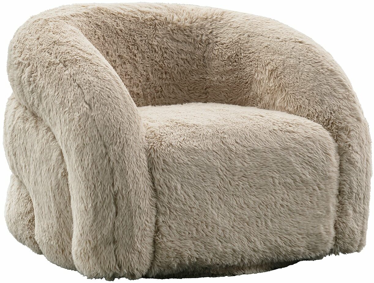 Richmond Fauteuil 'Arcus' Fluffy, kleur Zand