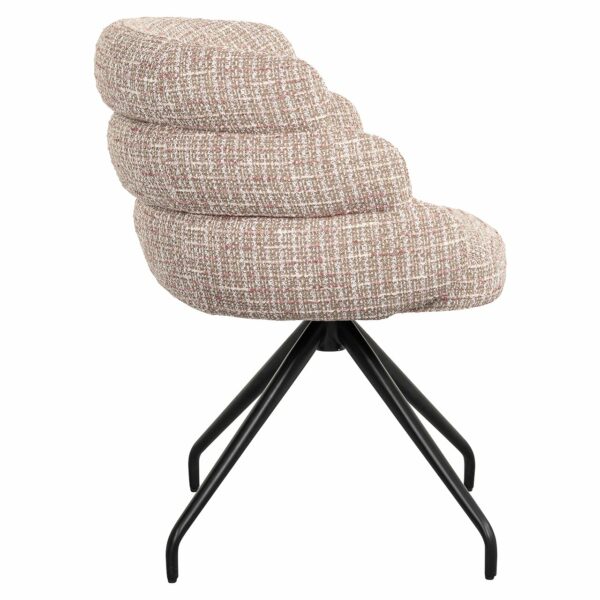 Richmond Interiors Draaifauteuil Kayla trendy rose  Eetkamerstoel