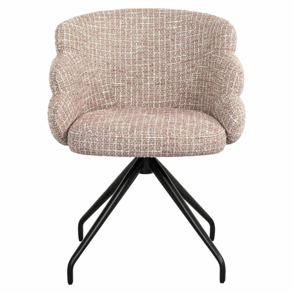 Richmond Interiors Draaifauteuil Kayla trendy rose  Eetkamerstoel