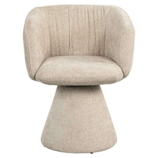 Richmond Interiors Draaifauteuil Madeline cream unicorn  Eetkamerstoel