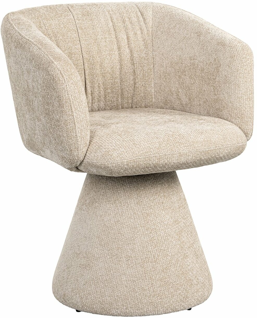 Richmond Interiors Draaifauteuil Madeline cream unicorn  Eetkamerstoel