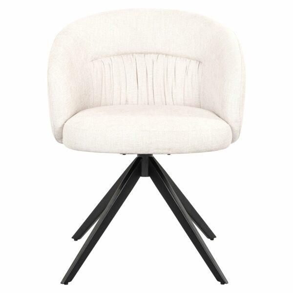 Richmond Interiors Draaifauteuil Olivia ecru miami  Eetkamerstoel