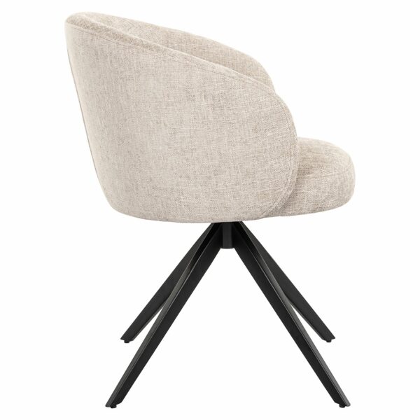 Richmond Interiors Draaifauteuil Olivia natural miami Beige Eetkamerstoel