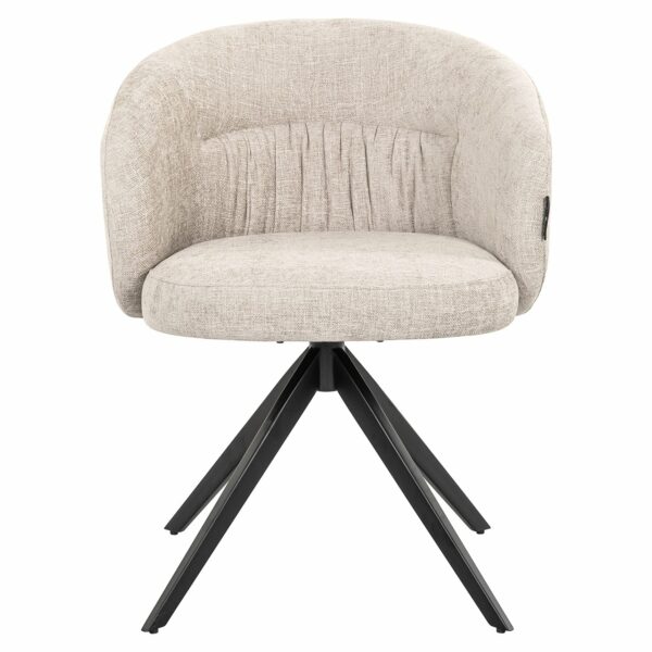 Richmond Interiors Draaifauteuil Olivia natural miami Beige Eetkamerstoel