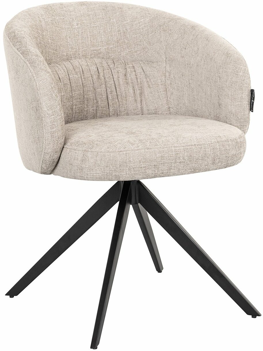 Richmond Interiors Draaifauteuil Olivia natural miami Beige Eetkamerstoel