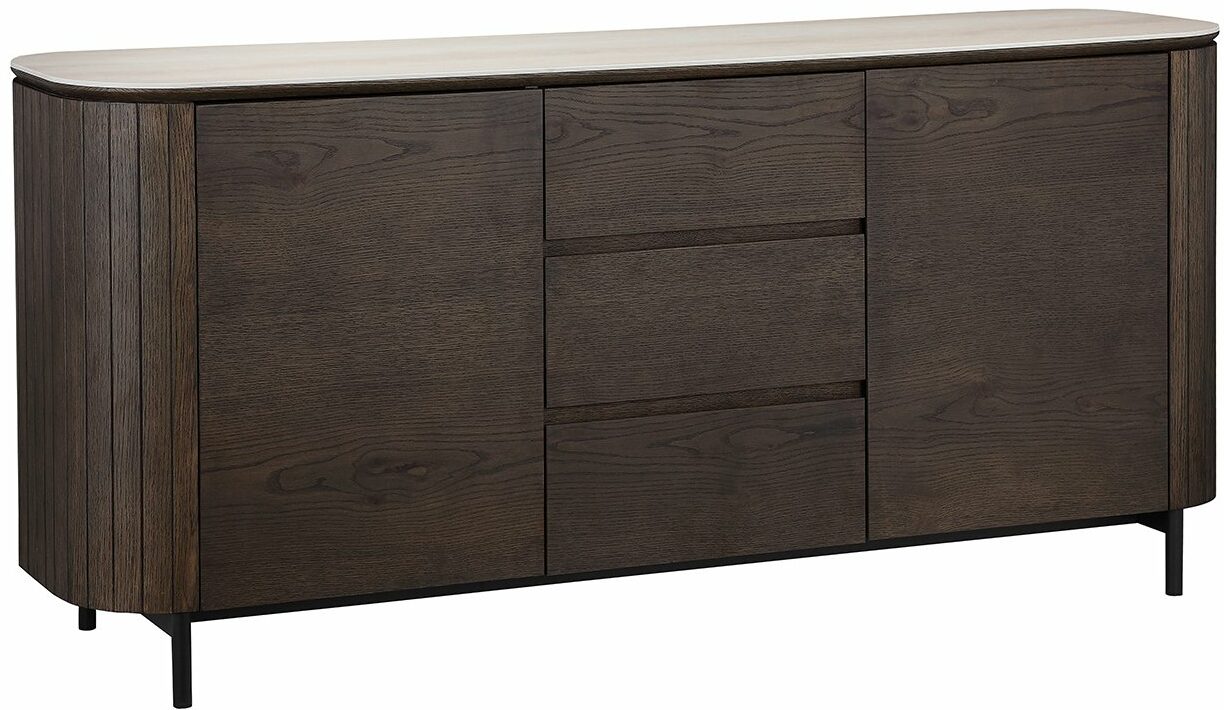 Richmond Interiors Dressoir Ritz 2-deurs 3-laden Bruin Dressoir