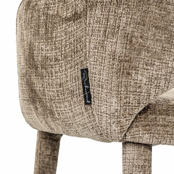 Richmond Interiors Eetkamerstoel Donnatella stone chenille fire retardant Taupe Eetkamerstoel