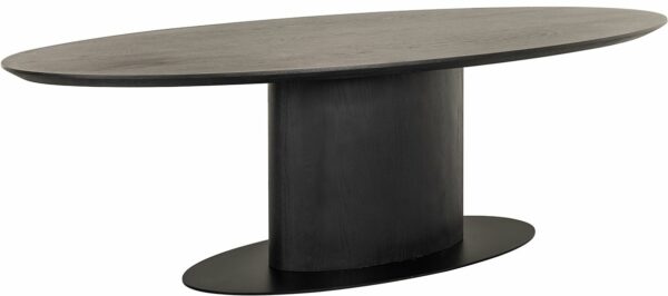 Richmond Interiors Eettafel Gordon 210 dark coffee Bruin Eettafel