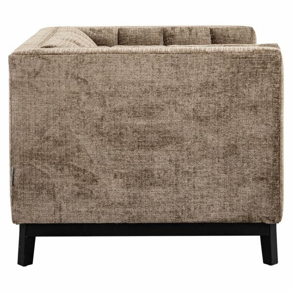 Richmond Interiors Fauteuil Beaudy stone chenille fire retardant Taupe Fauteuil