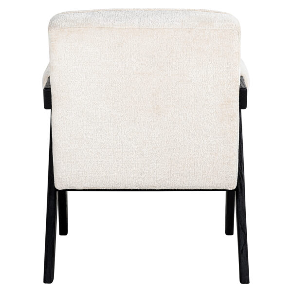 Richmond Interiors Fauteuil Cooper white chenille Wit Fauteuil