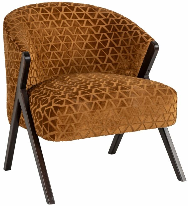 Richmond Interiors Fauteuil Mia gold triangle Goud Fauteuil