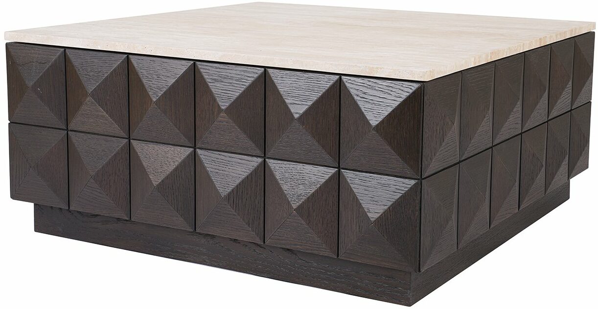 Richmond Salontafel Claremont Eiken, 90 x 90cm - Bruin