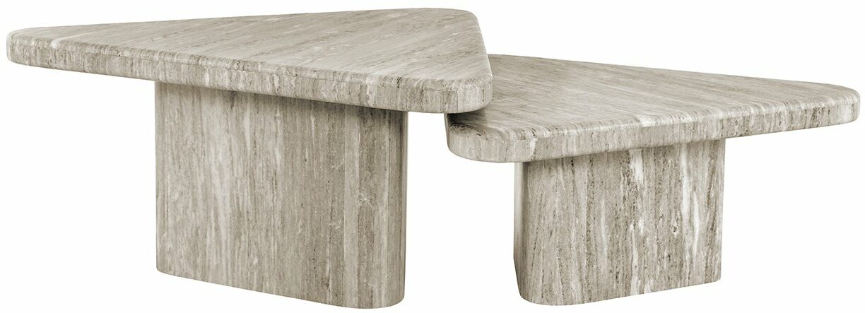 Richmond Salontafel Dwayne Marmer, Set van 2 stuks - Wit