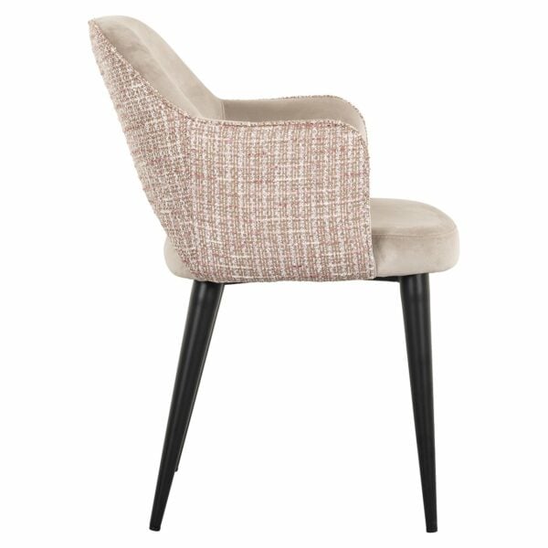 Richmond Interiors Stoel Giovanna trendy rose/quartz khaki  Eetkamerstoel