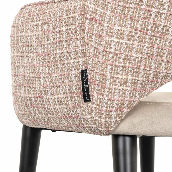 Richmond Interiors Stoel Giovanna trendy rose/quartz khaki  Eetkamerstoel