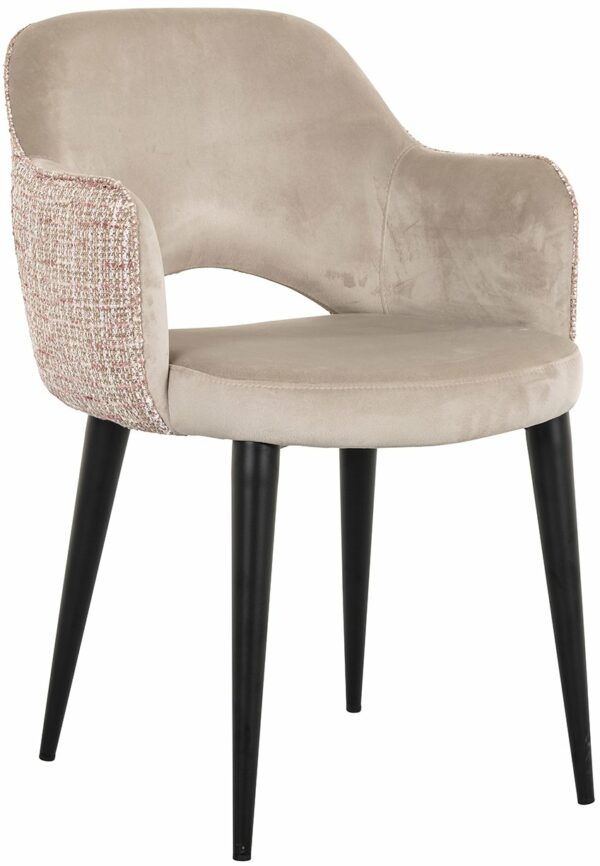 Richmond Interiors Stoel Giovanna trendy rose/quartz khaki  Eetkamerstoel