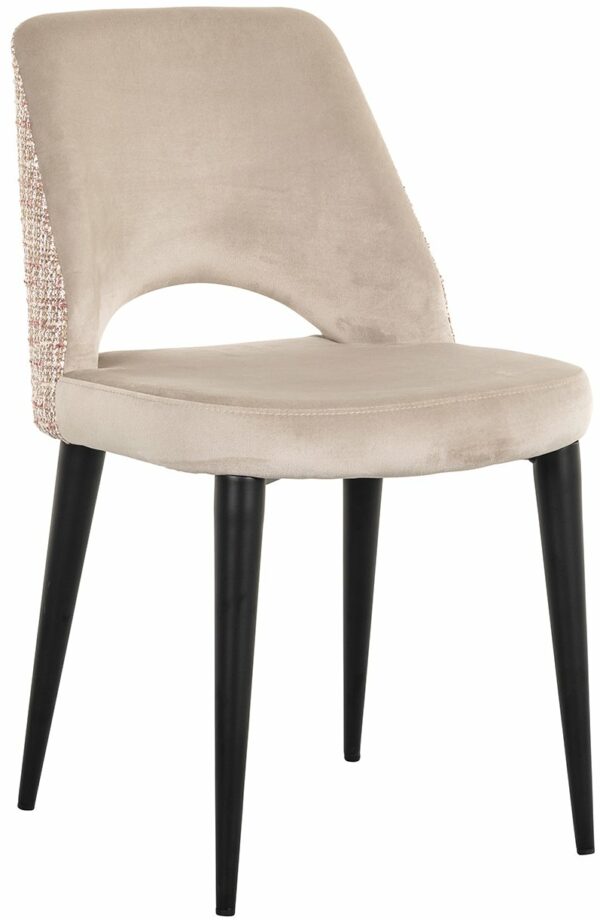 Richmond Interiors Stoel Tabitha trendy rose / quartz khaki  Eetkamerstoel