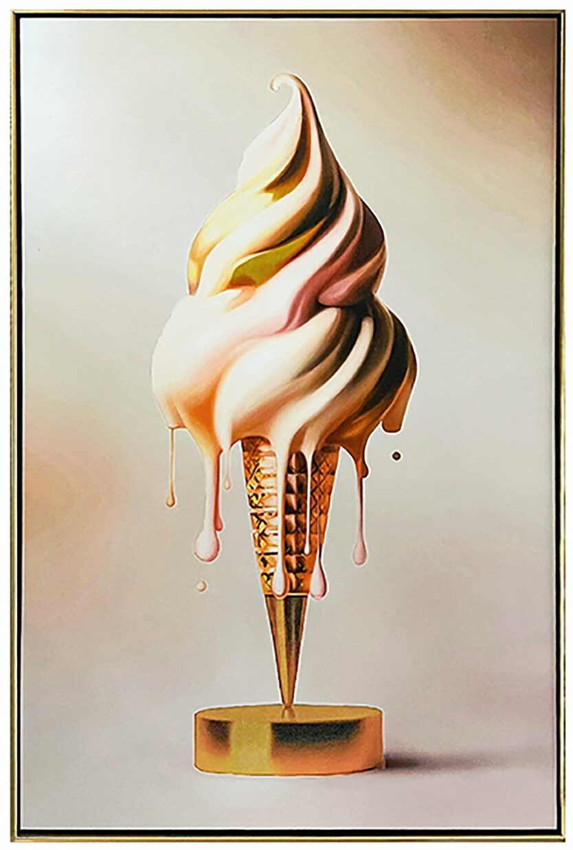 Richmond Wall Art Icecream 120 x 60cm - Goud