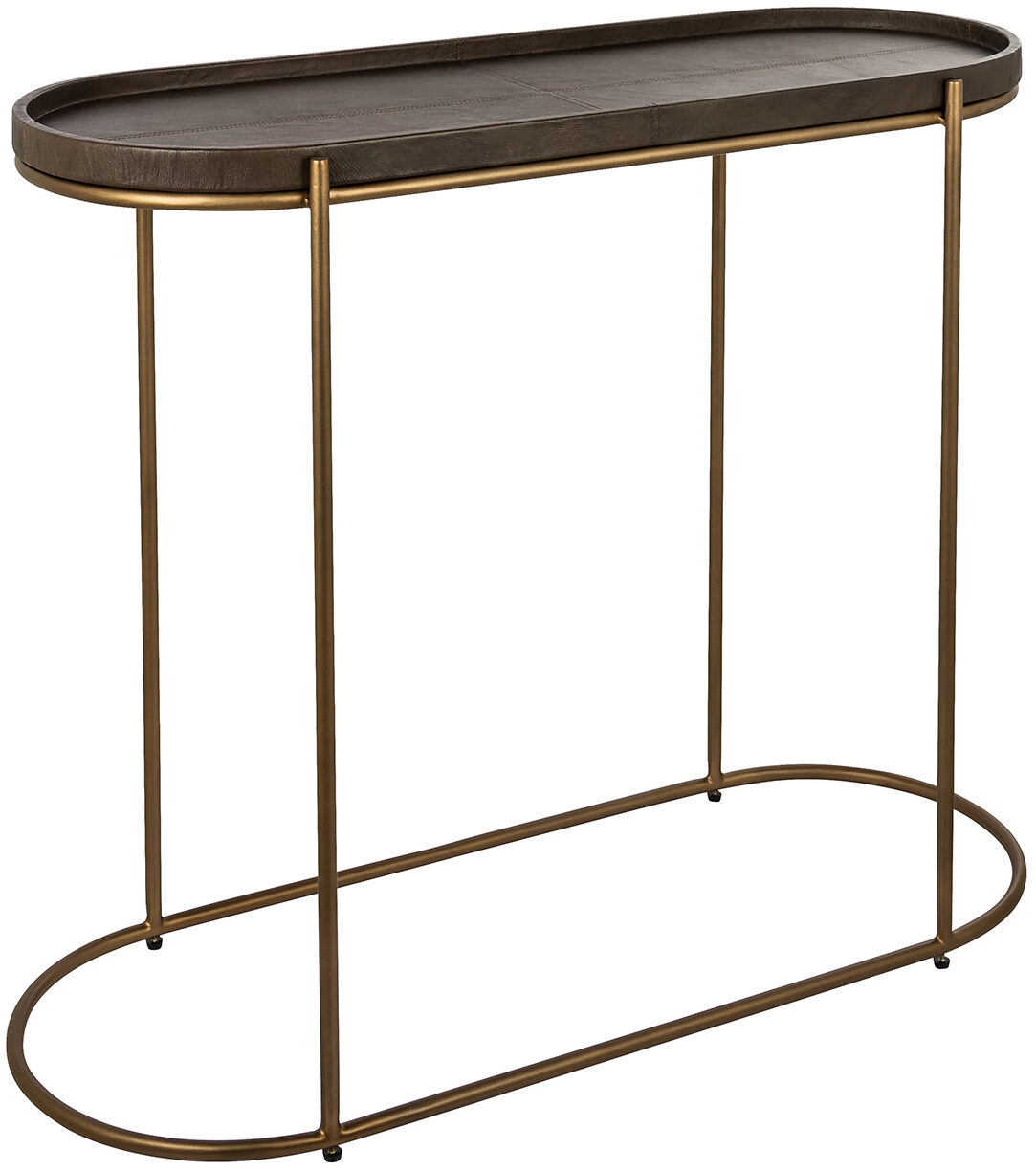 Richmond Sidetable Zillon Leder, 97cm - Bruin